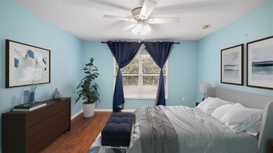 Virtually Staged Master Bedroom