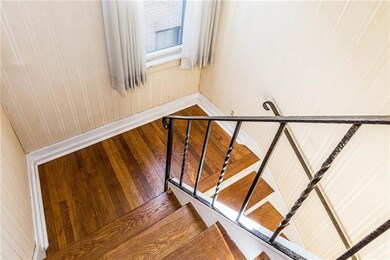Beautiful hardwood stairs.