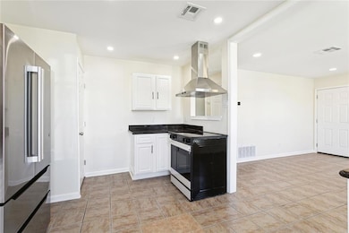 Kitchen equipped with Electric oven and range
