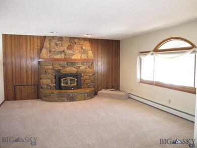 Living Room with wood fireplace