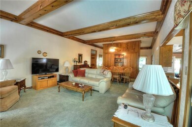Large living room with wet bar and built in cabine