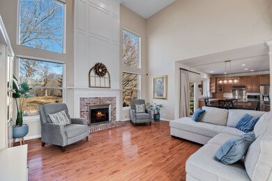 Volume ceiling, windows overlook forest preserve v