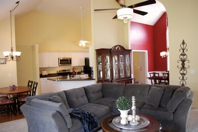 Open concept allows for great family sharing space.