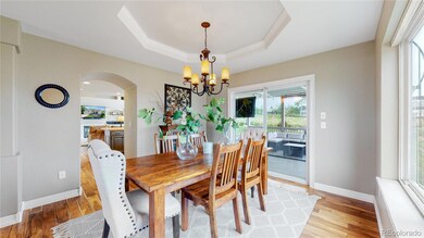 Formal dining with access to rear deck