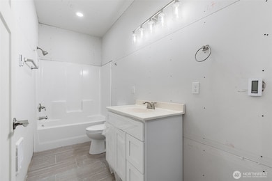 Full bathroom with heated floors