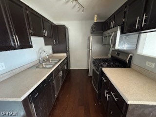 Kitchen with appliances with stainless steel finis