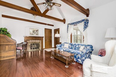 Fireplace in formal living room