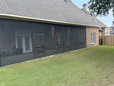 Screened back porch
