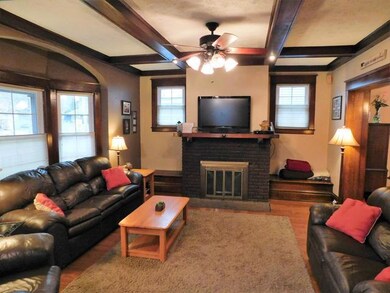 Living Room With Wood Burning Fireplace