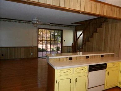 View from kitchen overlooking, breakfast area or d