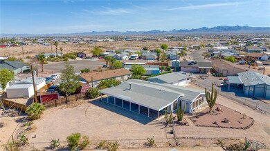 Drone / aerial view with a mountain view and a res