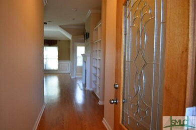 View from the front door.  Notice the etching on t