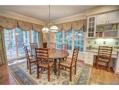 The well-lit dining area of the kitchen is perfect