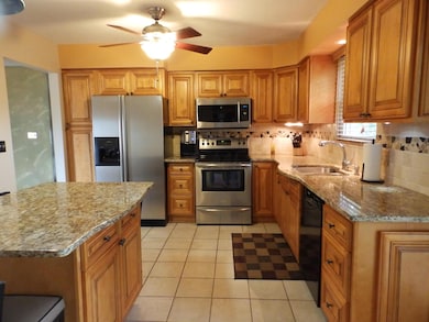 Kitchen with island