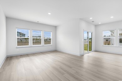 Unfurnished living room with light hardwood / wood