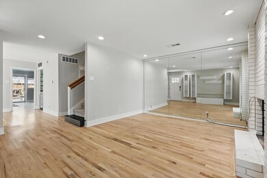 Unfurnished room with recessed lighting, visible v