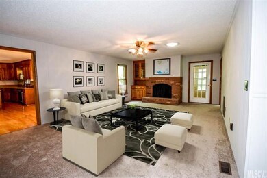 Virtually staged living room