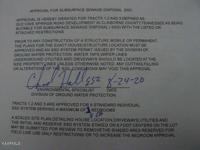 old cave springs septic approval