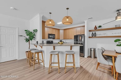 virtually staged breakfast area