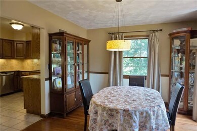 Dining room with hardwood!