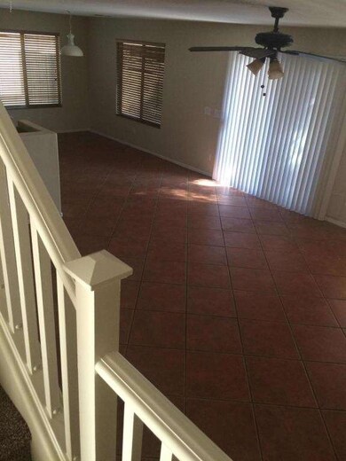View From Stairs into Living Room