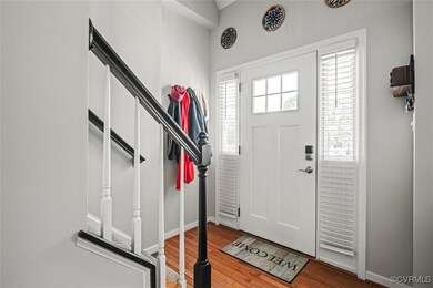 Entryway featuring light wood-type flooring