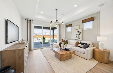 Gathering room with large windows *model representation