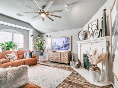 Living room with gas fireplace