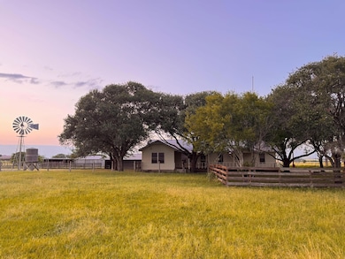 View of yard at dusk