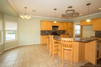 Kitchen space with open eating area