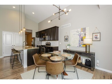 Breakfast room and kitchen
