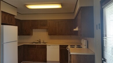 Lots of cabinets in kitchen