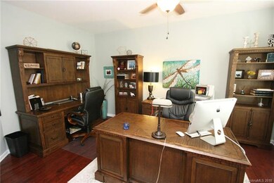Spacious home office can accommodate large furnitu