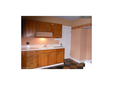 1st Floor Kitchen with Checkerboard Stencil on Har
