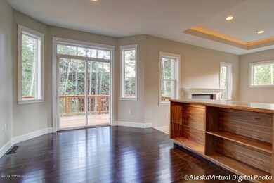 Dining area with access to large deck