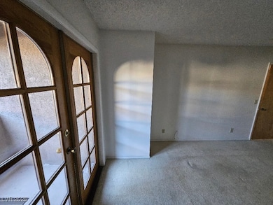 Unfurnished room featuring carpet and french doors