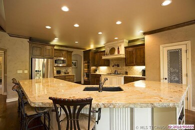 Huge bar with super thick granite, pot filler and