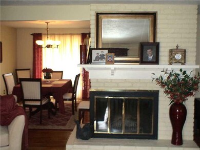 Living Room. Open Living & Dining Room with Firepl