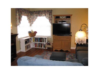 Living Room. Living room with hardwood floors, bui