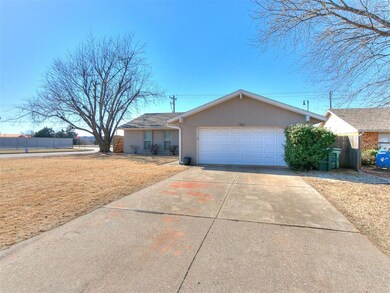 Single story home with a garage