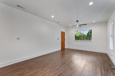 Unfurnished room with recessed lighting, visible 