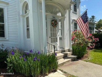 Front entry with flag