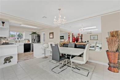 Dining Room with view into the open kitchen.