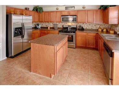 Open, upgraded kitchen. Check out that b