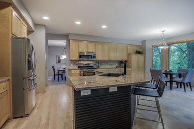 Kitchen features stainless steel appliances includ