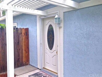 Leaded glass front door.