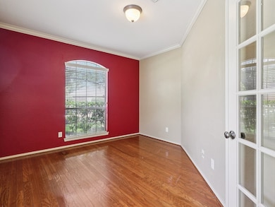 The Study is located at the front of the home.
