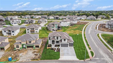Aerial view of residential area