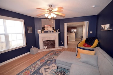 Relax in an open & Spacious family room with firep