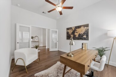 French doors provide all the privacy needed to make those morning sales calls, attend Zoom meetings or take online classes.